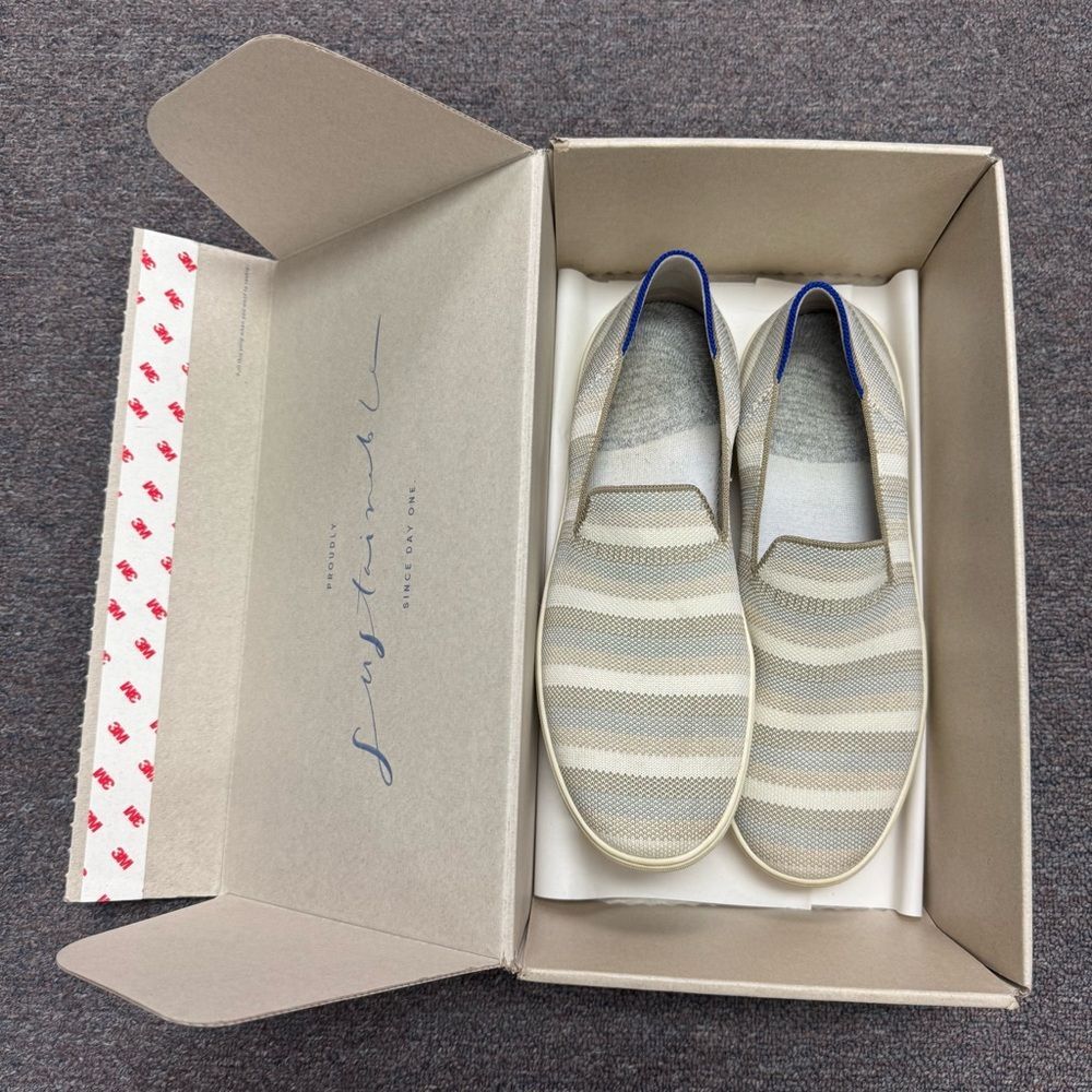 Rothy’s Golden Stripe Slip On Shies Size 9.5